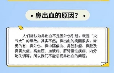健康問答 | 鼻出血該怎么辦？