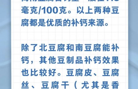 辟謠|鹵水豆腐比其他豆腐更補鈣？