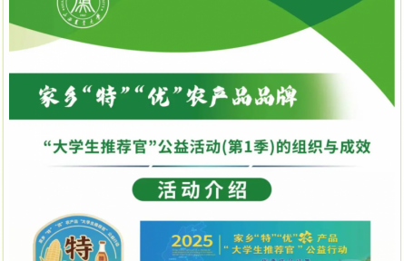 為家鄉(xiāng)“特”“優(yōu)”農(nóng)產(chǎn)品大學(xué)生推薦官公益活動(第1季)的組織與成效
